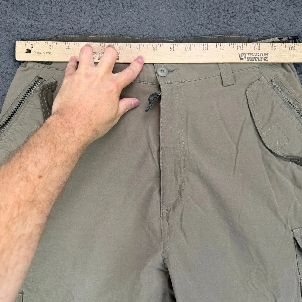 North Crest Mens 32L Convertible Cargo Pants Khaki Tan‎ Tactical Hiking Utility